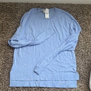 LOFT Soft Blue Knit Top